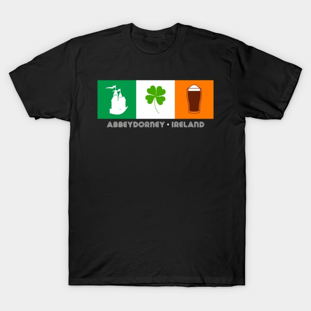 Abbeydorney Ireland, Gaelic - Irish Flag T-Shirt by Eire